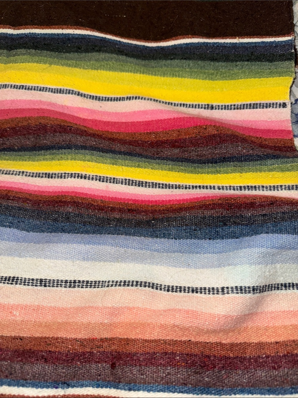 Striped Multicolor Mexican Blanket Throw